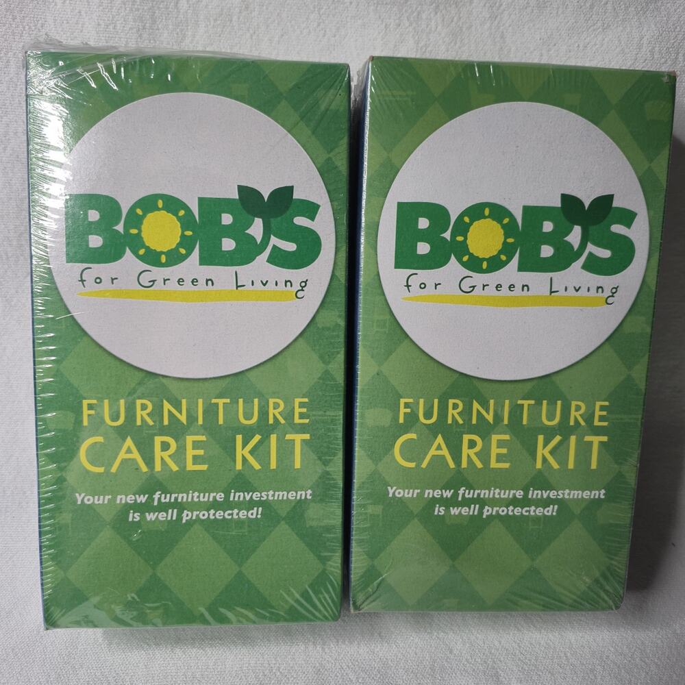 BOB'S For Green Living Furniture Care Kit Fabric Rug Cleaner Wood Polish 2 PACK